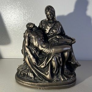 PIETA 7”H, Michelangelo’s Pieta, Renaissance Sculpture, Plaster, Religious